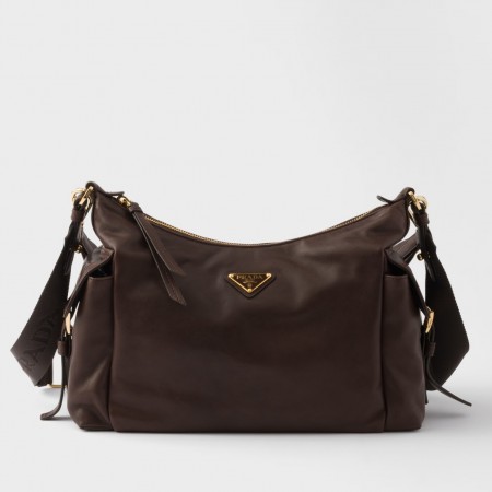 Prada Explore Large Shoulder Bag in Sienna Nappa Lambskin