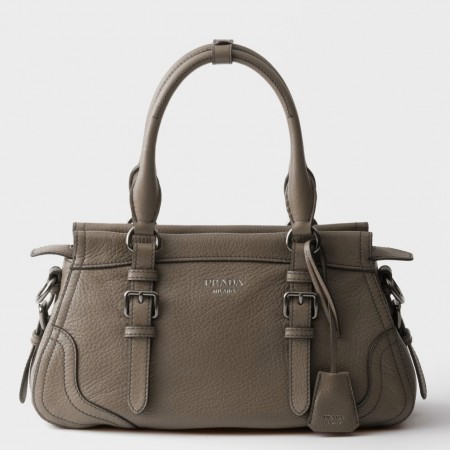 Prada Large Tote Bag in Grey Buckskin