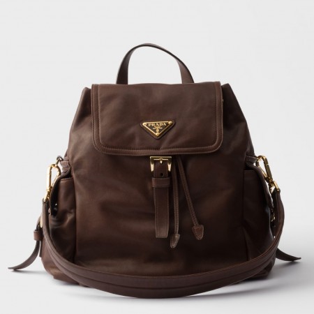 Prada Explore Medium Backpack in Sienna Nappa Leather