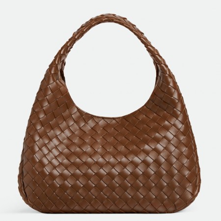 Bottega Veneta Campana Medium Bag in Nocciola Intrecciato Lambskin