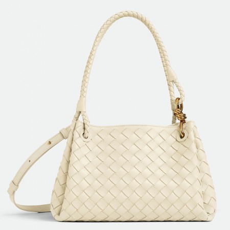 Bottega Veneta Parachute Medium Bag in Sea Salt Intrecciato Lambskin