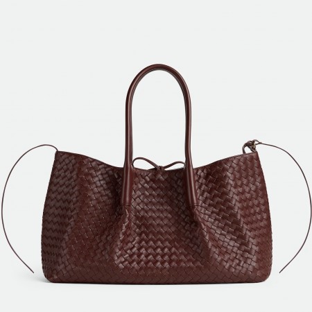 Bottega Veneta Pinacoteca Large Bag in Madder Intrecciato Calfskin