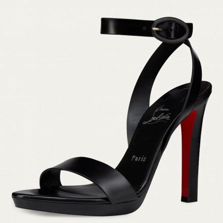 Christian Louboutin Fanny Sandals 120mm in Black Calfskin