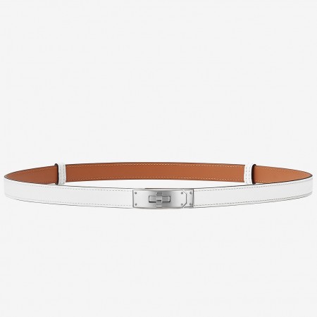 Hermes Kelly Belt In White Epsom Leather