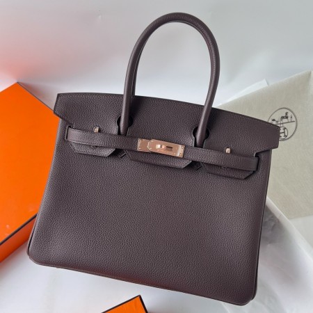 Hermes Birkin 30 Retourne Handmade Bag In Rouge Sellier Clemence Leather 