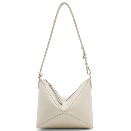 Loewe Puzzle Fold Pouch in White Nappa Calfskin 