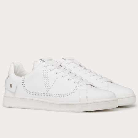 Valentino Men's Backnet VLOGO Sneakers With White Heel