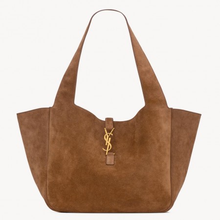 Saint Laurent LE 5 À 7 Bea Bag in Brown Suede Leather
