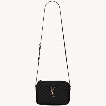 Saint Laurent Lou Camera Bag in Black Quilted Calfskin