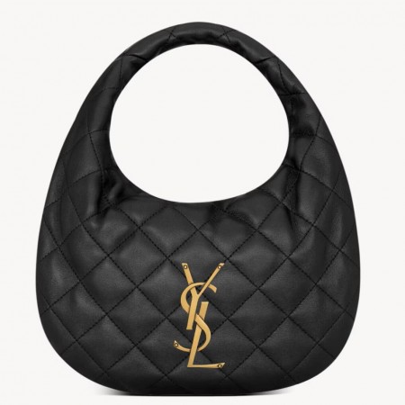 Saint Laurent Icarino Bag in Black Quilted Nappa Leather