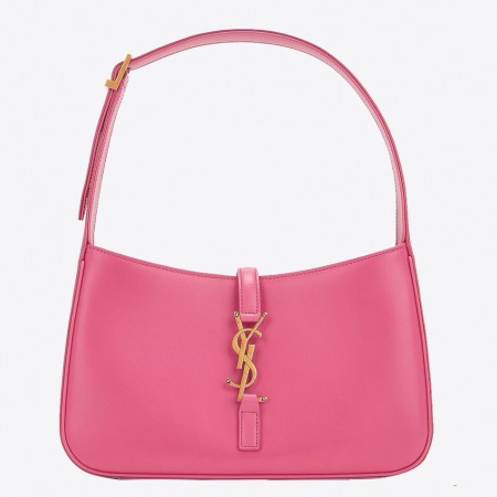 Saint Laurent Le 5 À 7 Hobo Bag in Pink Smooth Leather