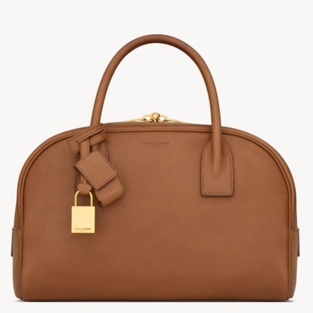 Saint Laurent Sac de Jour Boston Small Bag in Brown Calfskin