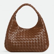 Bottega Veneta Campana Medium Bag in Nocciola Intrecciato Lambskin