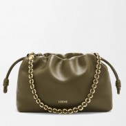 Loewe Flamenco Purse in Dark Khaki Nappa Lambskin