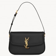 Saint Laurent Solferino Small Shoulder Bag in Black Box Calfskin