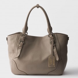 Prada Large Tote Bag in Grey Buckskin 1BG602