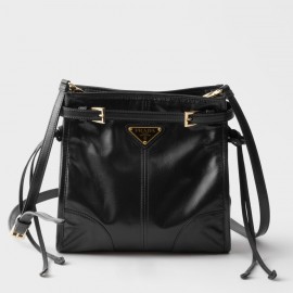 Prada Bonnie Mini Shoulder Bag in Black Calfskin