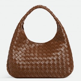 Bottega Veneta Campana Medium Bag in Nocciola Intrecciato Lambskin