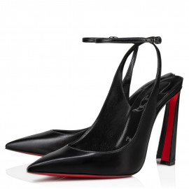 Christian Louboutin Condora Strap Pumps 100mm in Black Leather