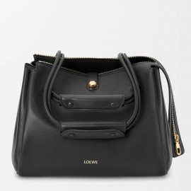 Loewe Madrid Medium Bag in Black Supple Calfskin