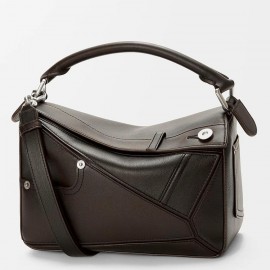 Loewe Panta Puzzle Small Bag in Vintage Brown Calfskin