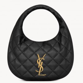 Saint Laurent Icarino Bag in Black Quilted Nappa Leather