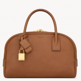Saint Laurent Sac de Jour Boston Small Bag in Brown Calfskin