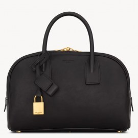 Saint Laurent Sac de Jour Boston Small Bag in Black Grained Calfskin