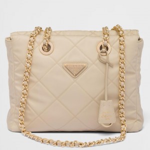 Prada Re-Edition 1995 Tote Bag in Beige Re-Nylon