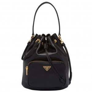 Prada Bucket Bag In Black Calfskin 1BH038