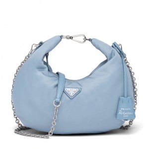 Prada Blue Nylon Re-Edition 2006 Hobo Bag