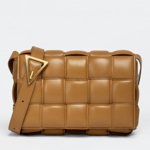 Bottega Veneta Padded Cassette Bag In Caramel Lambskin