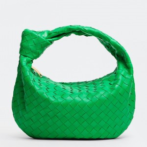 Bottega Veneta BV Jodie Teen Bag In Green Intrecciato Leather