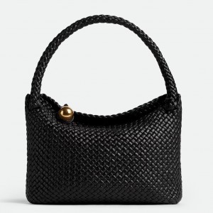 Bottega Veneta Tosca Bag in Black Intrecciato Calfskin