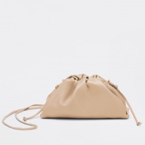 Bottega Veneta Mini Pouch In Beige Calfskin