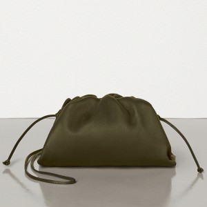 Bottega Veneta Pouch Mini Bag In Mustard Calfskin