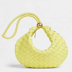 Bottega Veneta Turn Bag In Yellow Intrecciato Lambskin