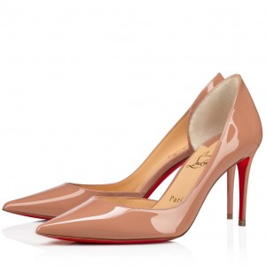 Christian Louboutin Iriza Pumps 85mm in Nude Patent Leather