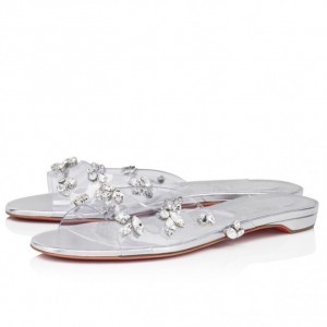 Christian Louboutin Degraqueenie Mules in PVC with Crystals