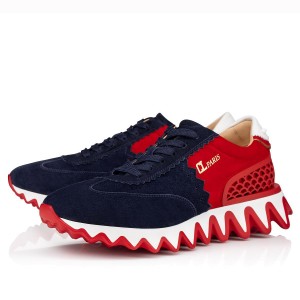 Christian Louboutin Women's Blue/Red Loubishark Sneakers
