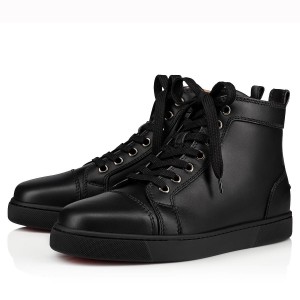 Christian Louboutin Black Louis Woman High-Top Sneakers