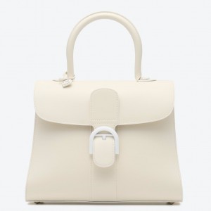 Delvaux Brillant MM Bag in Ivory Box Calf Leather