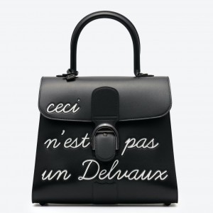 Delvaux Brillant L'Humour MM Bag in Black Box Calf Leather