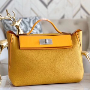 Hermes 24/24 29 Bag In Curry Clemence Calfskin