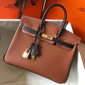 Replica Hermes Mini Sac Roulis 18cm Bag In Brown Evercolor Calfskin