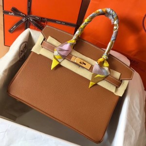 Hermes Gold Birkin 30cm Epsom Handmade Bag