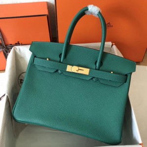 Hermes Malachite Birkin 30cm Epsom Handmade Bag