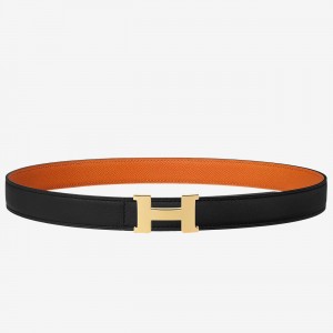 Hermes Mini Constance Belt Buckle & Orange Epsom 24 MM Strap 