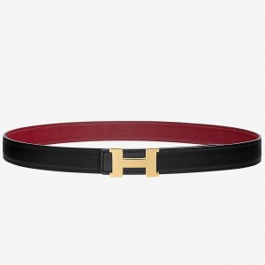 Hermes Mini Constance Belt Buckle & Ruby Epsom 24 MM Strap