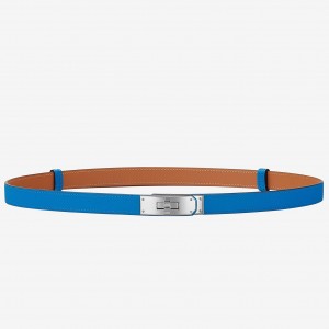 Hermes Kelly Belt In Blue Epsom Leather